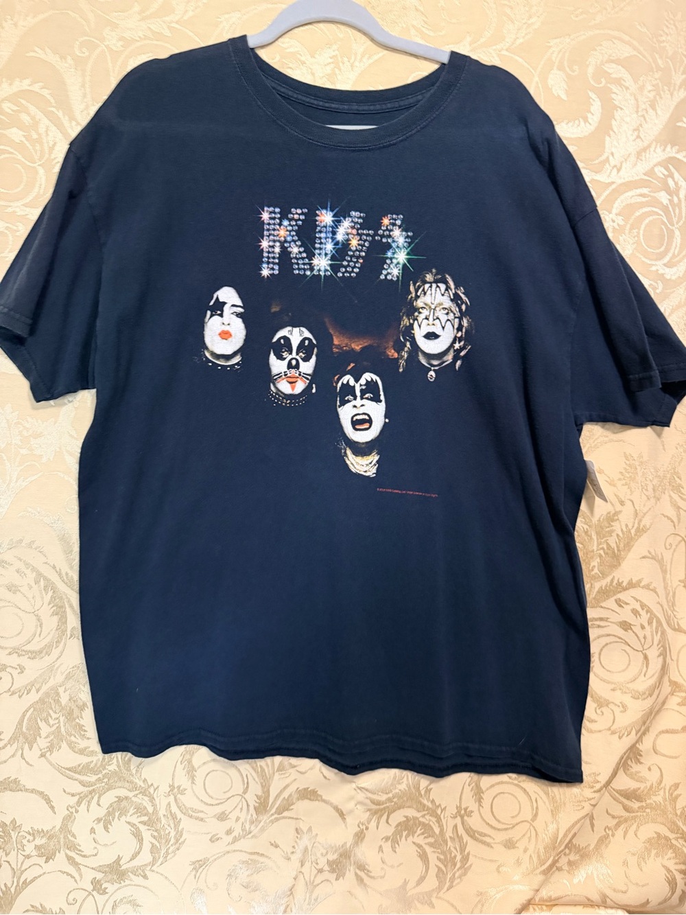 Kiss Multicolor Logo & Faces Graphic Tee - Black